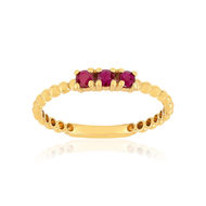 Bague or 375 jaune rubis