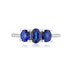 750 witgouden saffier-diamanten ring - bekijk 3