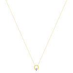 Collier or 375 jaune améthyste 45cm - vue 2