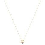 Collier or 375 jaune améthyste 45 cm - vue 2