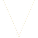 Collier or 375 jaune topaze bleue traitée 45cm - vue 2