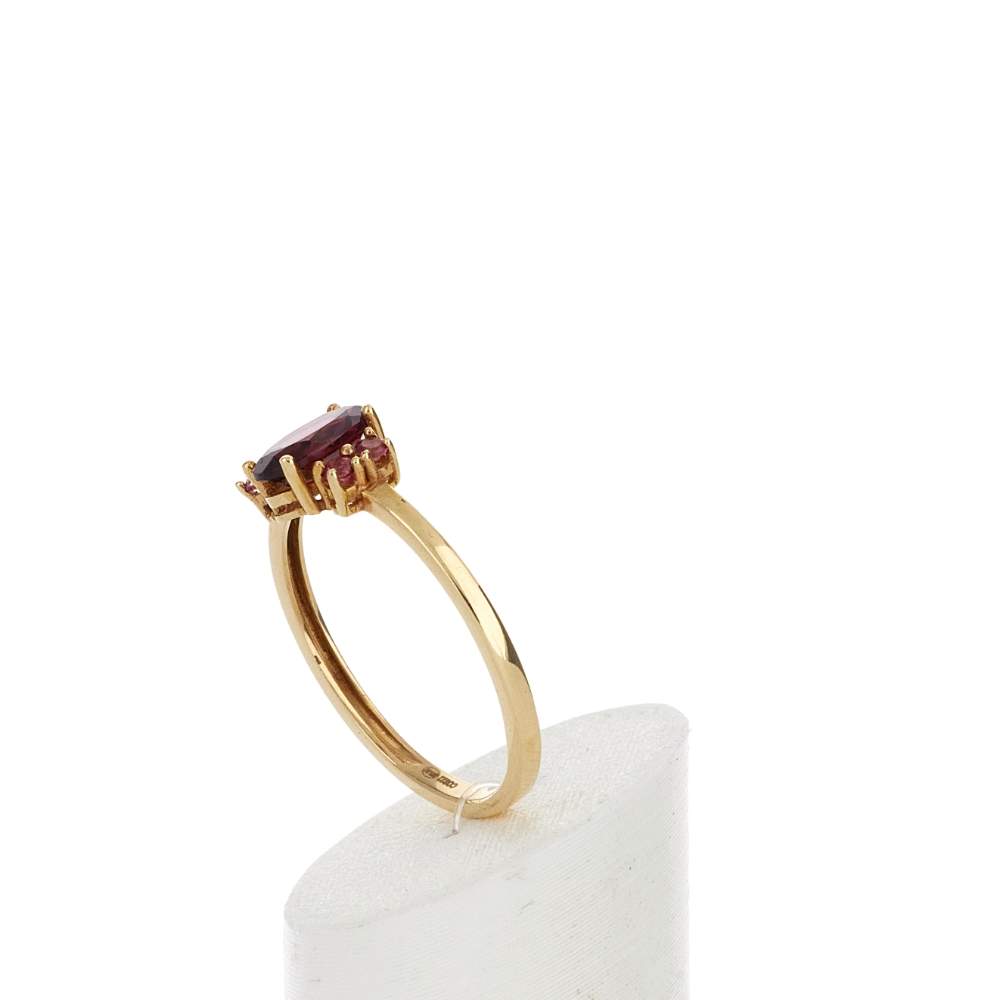 375 Yellow Gold Ring with Semi-Precious Stones - View 5