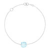 375 white gold bracelet with treated blue topaz, 18 cm - view V1