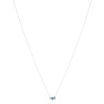 Collier or 375 blanc pierres fines 43 cm - vue 2