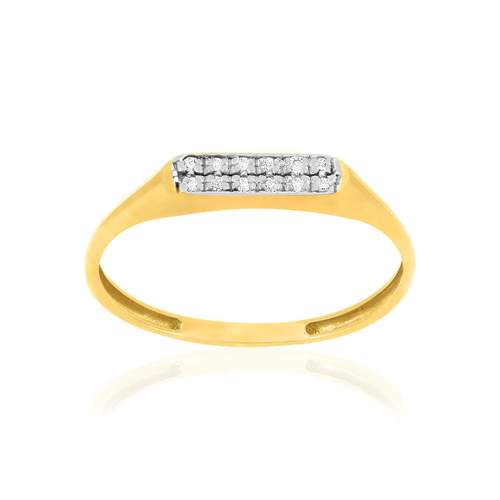 Bague or 375 2 tons diamants