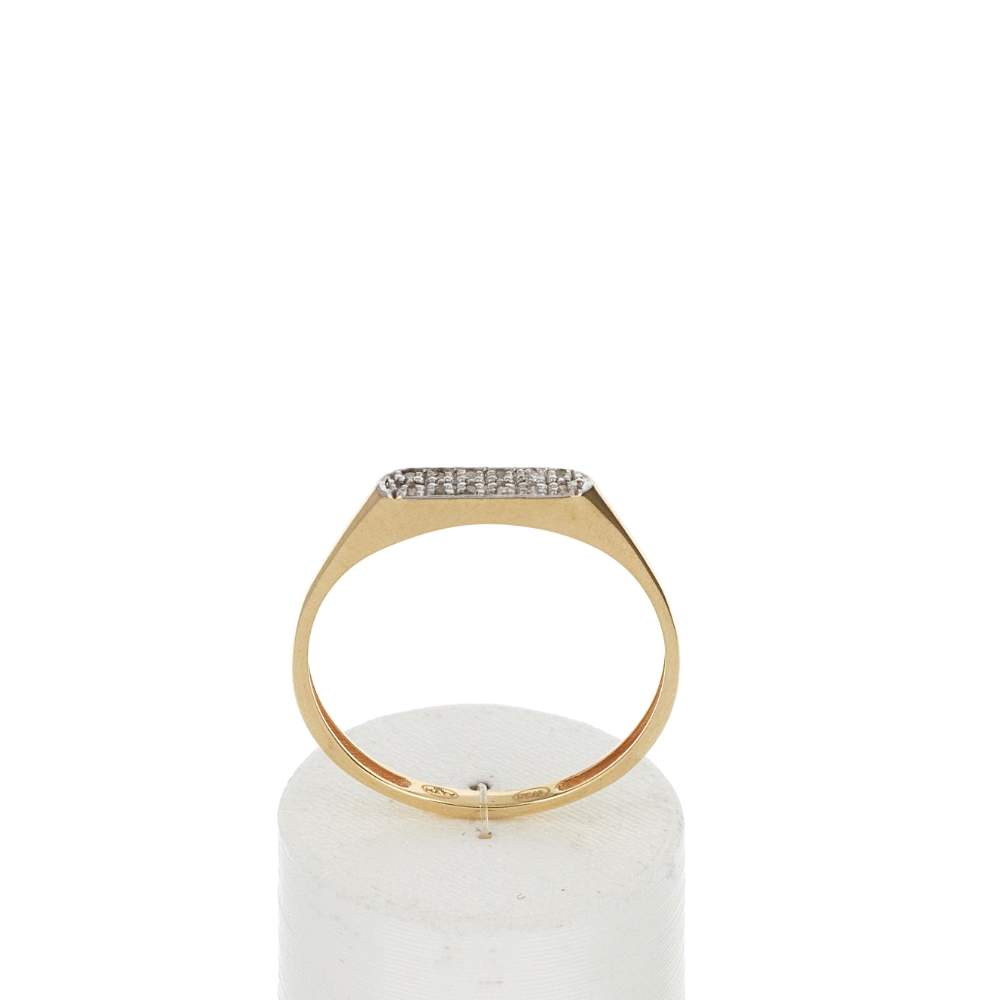 Bague or 375 2 tons diamants - vue 1