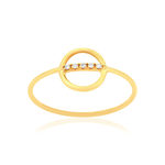 Bague or 375 jaune diamants - vue 1