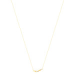 Gouden collier 375 gele diamanten 45cm - bekijk 2