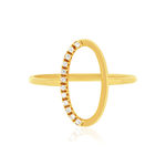 Bague or 375 jaune diamants - vue 3