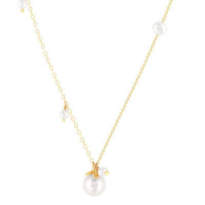 Collier or 375 jaune perle d'eau douces 45cm - vue 1