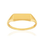 Chevalière or 375 jaune rectangle - vue 1