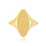 Chevalière or 375 jaune losange - vue 3