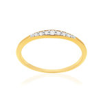 Bague or 375 jaune diamants - vue 1