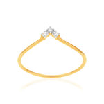 Bague or 375 jaune diamants - vue 1