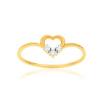 Bague or 375 jaune diamants - vue 1