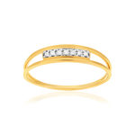Bague or 375 jaune diamants - vue 1