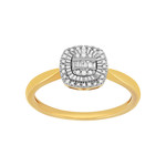Bague or 375 2 tons diamants - vue 1