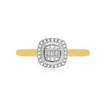 Bague or 375 2 tons diamants - vue 4
