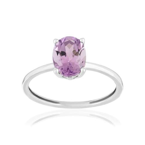 Gold ring 375 white amethyst