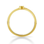 Gouden ring 375 gele diamanten - bekijk 2