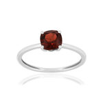 375 White Gold Garnet Ring - View 1