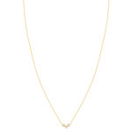 Collier or 375 jaune diamants 45 cm - vue 2