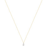 Collier or 375 jaune diamants 42 cm - vue 2