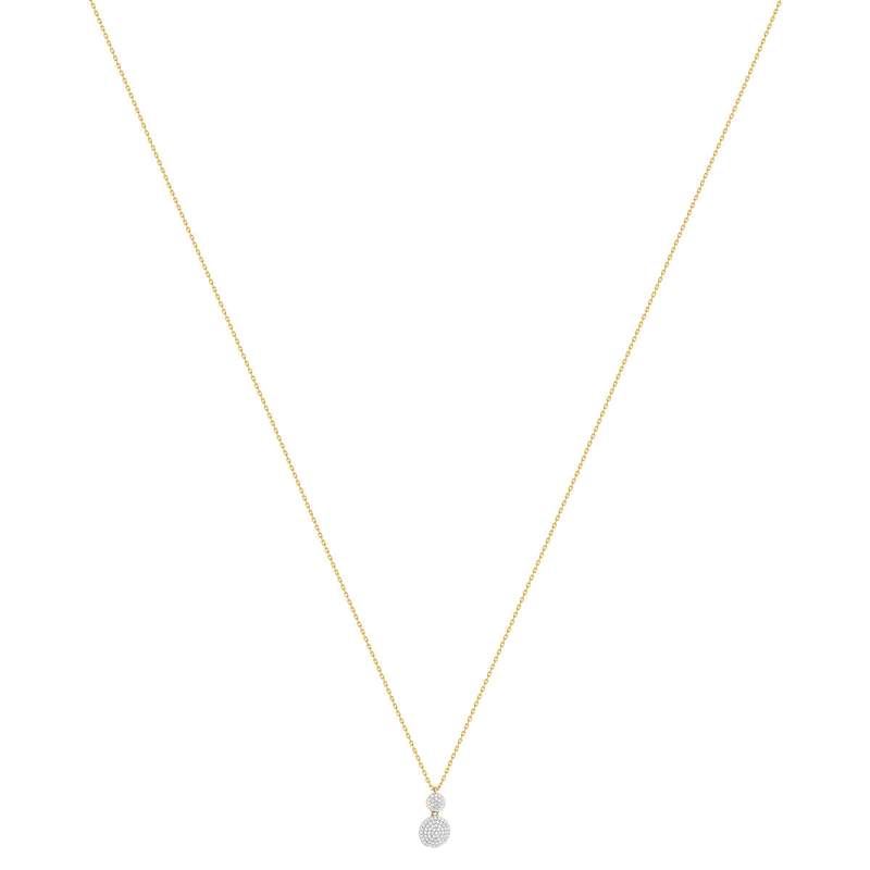 Collier or 375 jaune diamants 42 cm - vue 2