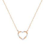 Collier or 375 rose diamants 42 cm - vue 1