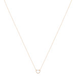 Collier or 375 rose diamants 42 cm - vue 2