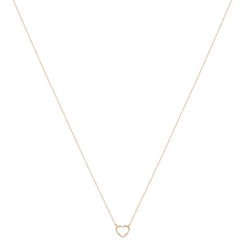 Collier or 375 rose diamants 42 cm - vue 2
