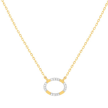 Collier or 375 2 tons diamants 42 cm