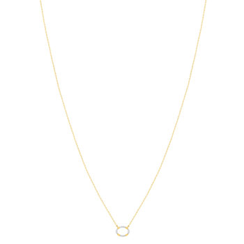 Collier or 375 2 tons diamants 42 cm