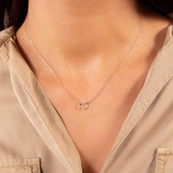 Collier or 375 2 tons diamants 42 cm