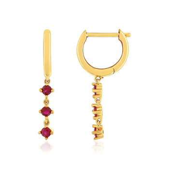 Créoles or 375 jaune rubis