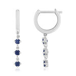 Créoles or 375 blanc saphirs - vue 1