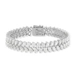 Bracelet argent 925 et zirconias - vue 1