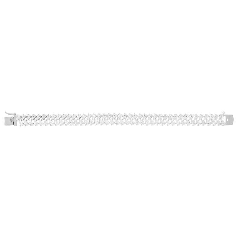 Bracelet argent 925 et zirconias - vue 2