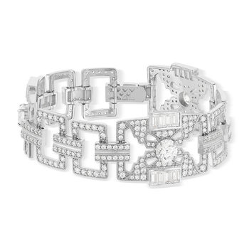 Silver bracelet 925 zirconias