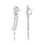 Boucles d'oreilles argent 925 et zirconias - vue 1