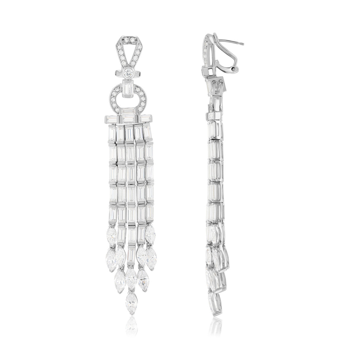 Boucles d'oreilles argent 925 et zirconias