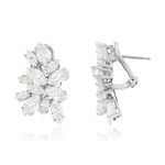 Boucles d'oreilles argent 925 et zirconias - vue 1