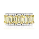 Bague argent 925 zirconias jaune et blanc - vue 3