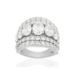 Bague argent 925 zirconias - vue 1