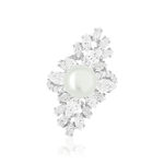 Bague argent 925 perle d'eau douce et zirconias - vue 3