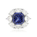 Bague argent 925 cristal bleu et zirconias - vue 3