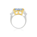 Bague argent 925 2 tons cristal bleu et zirconias - vue 2