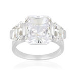 Bague argent 925 et zirconias - vue 1