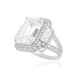 Bague argent 925 et zirconias - vue D1