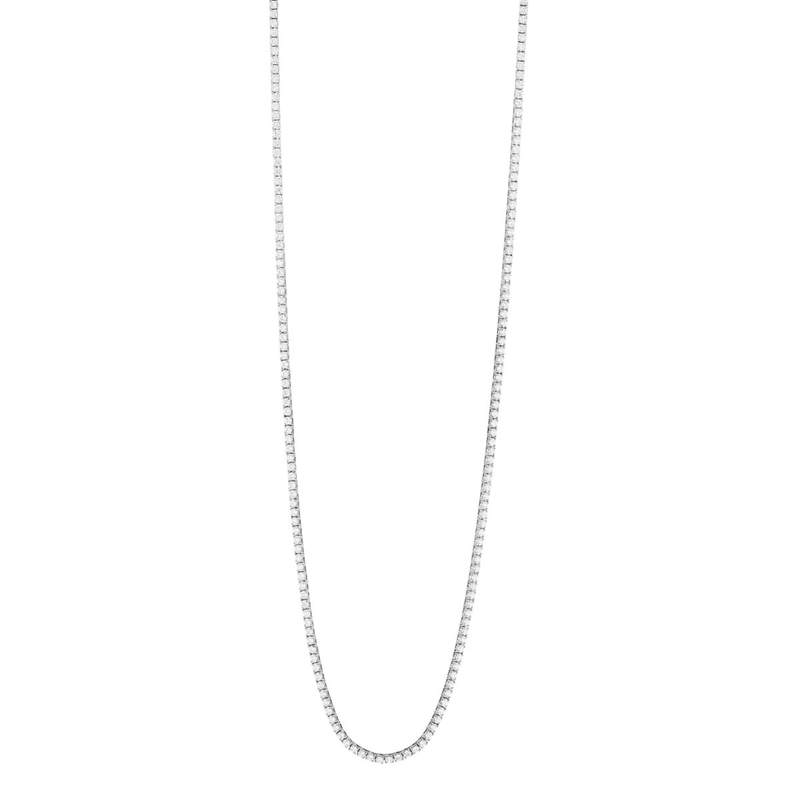 Collier argent 925 et zirconias 80cm - vue 2